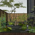 Traditional Japanese Garden Landscape With Stone Path Small Pond And Lush Greenery
