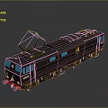 Red And Black Electric Locomotive With 3022 Number And Window Design
