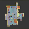 Colorful Ancient Architecture 3D Model With Multiple Roofs And Complex Layout