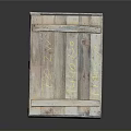 Rustic Wooden Crate With Slatted Side Panels And Reinforced Top Structure