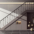 Modern Stairs Iron Stairs 3d model