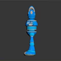 Blue Robot 3D Character With Extended Arms And Metallic Design Features