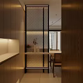Modern Living And Dining Room Interior With White Sofa Coffee Table Bar Counter And Stools