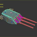 laser tower turret turntable sci-fi tower defense game tower defense sci-fi turret game turret game turret 3d model