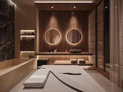 Modern spa massage 3d model