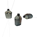Three Stylish Daily Use Water Bottles With Leather Canvas Covers And Designs