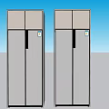 Two Beige Double Door Refrigerators Placed Side by Side in Home
