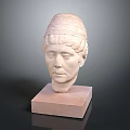 Antique Style Stone Pedestal Furniture With Square Base For Sculpture Display Decor