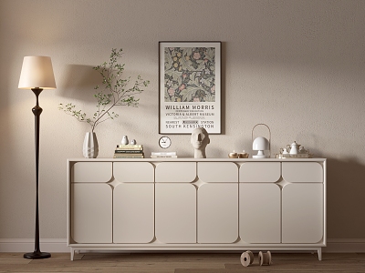 Cream Style Cabinet Whole Cabinet Sideboard Cabinet Balcony Cabinet Locker Entrance Cabinet model