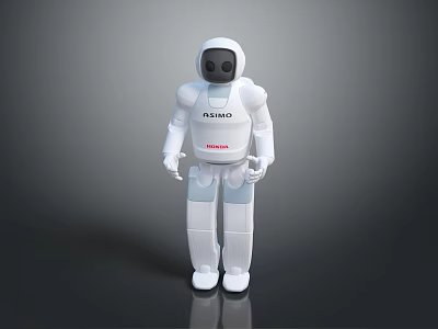 Game Movie Character PELMO Honda White Robot Standing Pose Design 3d model