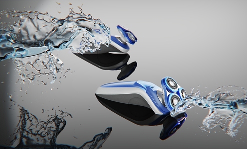 Water shaver razor 3d model