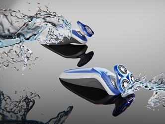 Water shaver razor 3d model