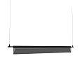 Sleek Modern Long Pendant Light With Metal Frame And Illuminated Strip 3d model