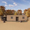 Modern Desert Scenic Landscape 3d model