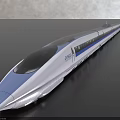 Sleek Modern High Speed Train With Aerodynamic Design And Silver Exterior Finish