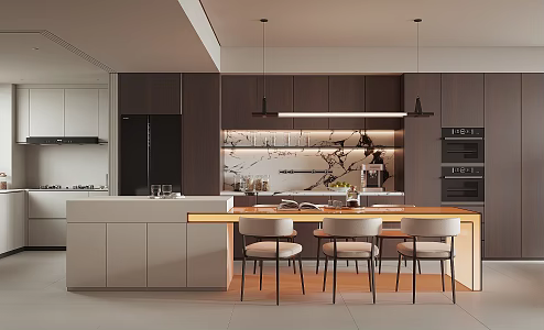 Modern Home Restaurant 3d model