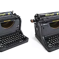 retro typewriter traditional old typewriter black code word machine typewriter old typewriter 3d model