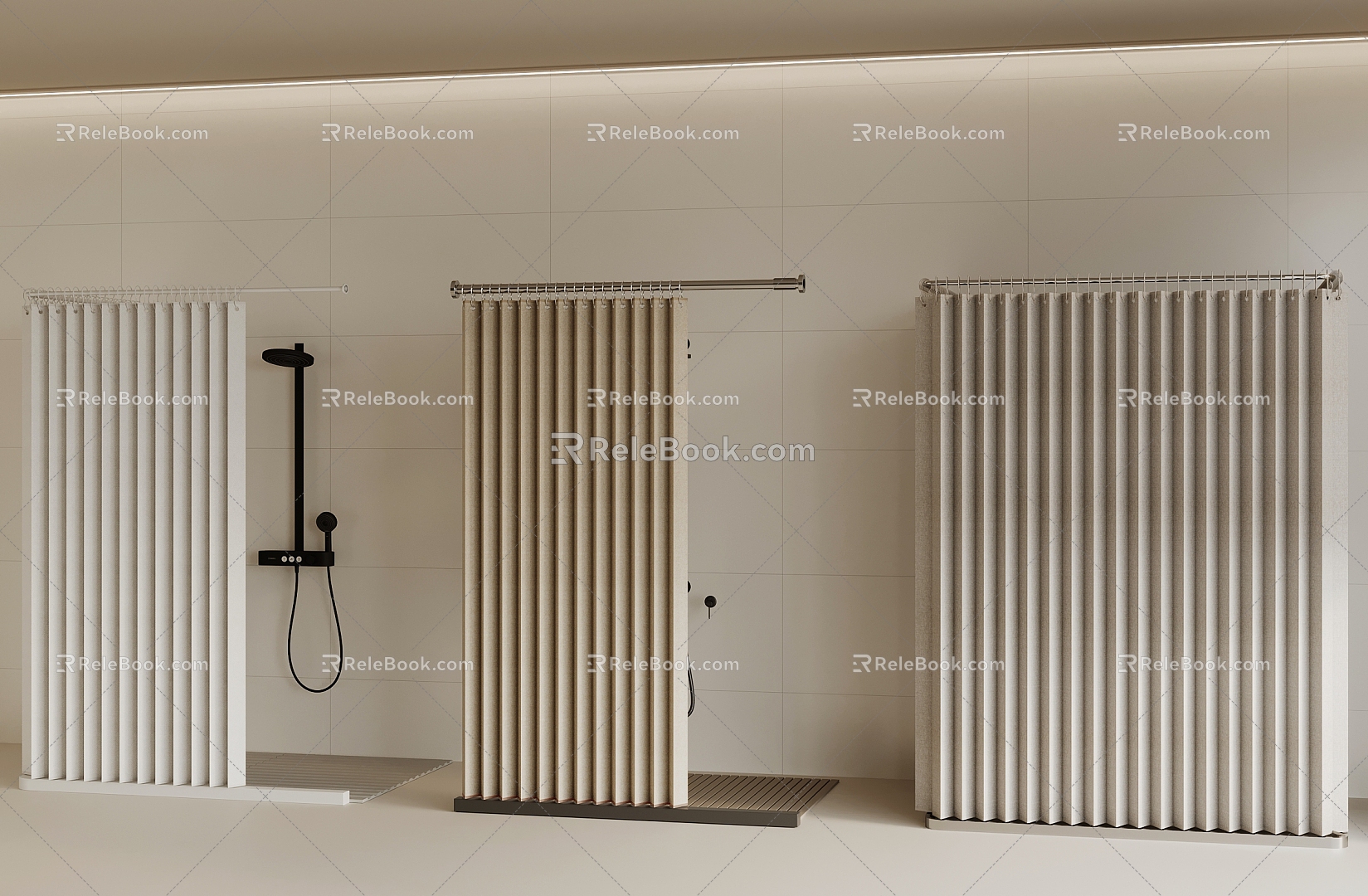 shower curtain curtain 3d model