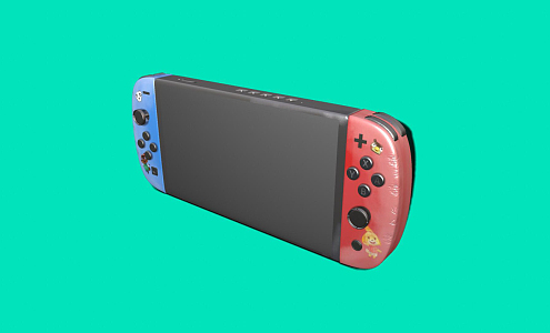 Modern game console Nintendo Switch 3d model