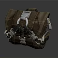 Durable Brown Tactical Backpack Design With Metal Buckles And Black Straps