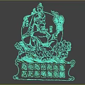 Traditional Chinese Carving Featuring Traditional Figure Floral Decorations And Blessing Characters
