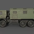 Military Green Utility Truck With Off Road Tires And Cargo Compartment