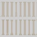 Classical Roman Columns in Various Styles with Architectural Carved Patterns and Decorative Textures 3d model