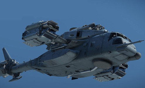 modern helicopter gunship 3d model