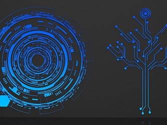 Technology Round Branch 19 3d model