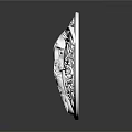 Silver Round Jewelry Piece With Elephant Carving Intricate Design And Shiny Surface On Dark Background