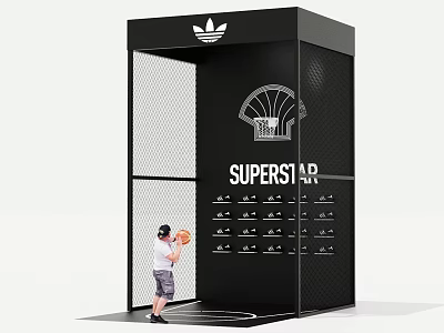 Adidas Interactive Zone Featuring SUPERSTAR Shoes And Basketball Shooting Experience 3d model