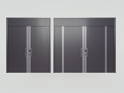 Modern double door villa door gate door 3d model