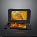 Handheld Gaming Console With Dual Screens And Vibrant Interactive Game 3d model