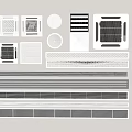Various Air Conditioner Vents With Grille Patterns Shapes And Sizes