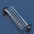 Silver Metal Clothes Hanger With Double Hooks And Sturdy Design For Daily Use