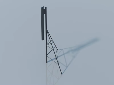 Modern Swing Door Design With Metal Frame And Structural Features 3d model