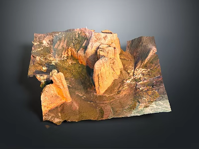Beautiful Mountain Landscape Featuring Lush Green Forests And Clear Flowing Rivers 3d model