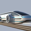 Modern high-speed rail future train 3d model