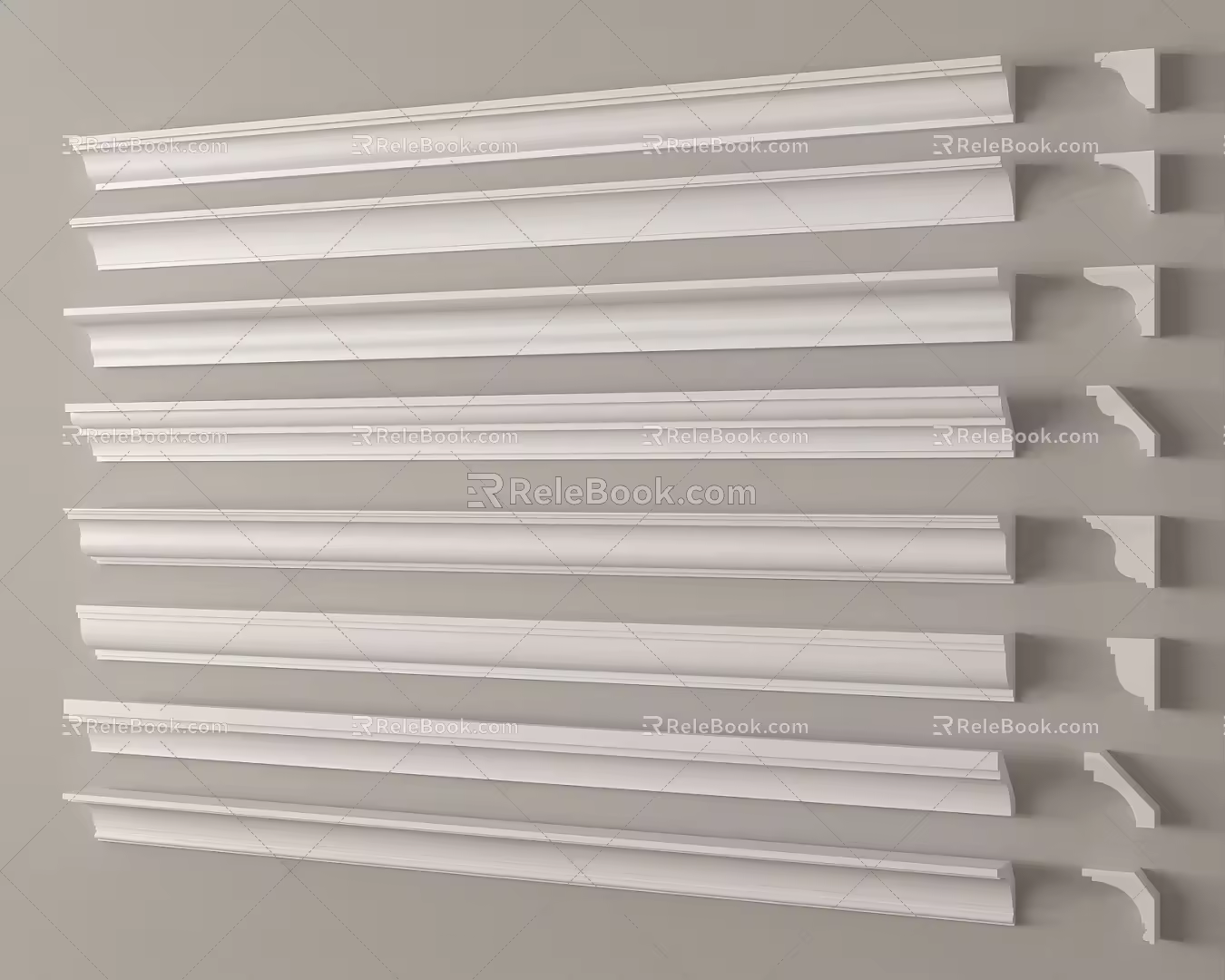 Modern gypsum line Gypsum line Corner line Decorative line Corner line 3d model