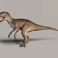 Realistic Reptile Dinosaur With Sharp Teeth Scaly Skin Standing Open Mouth