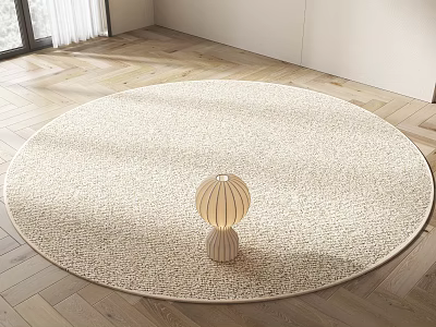 Modern Carpet Cream Style Carpet Living Room Carpet Round Carpet Silent Style Carpet Bedroom Carpet 3d model