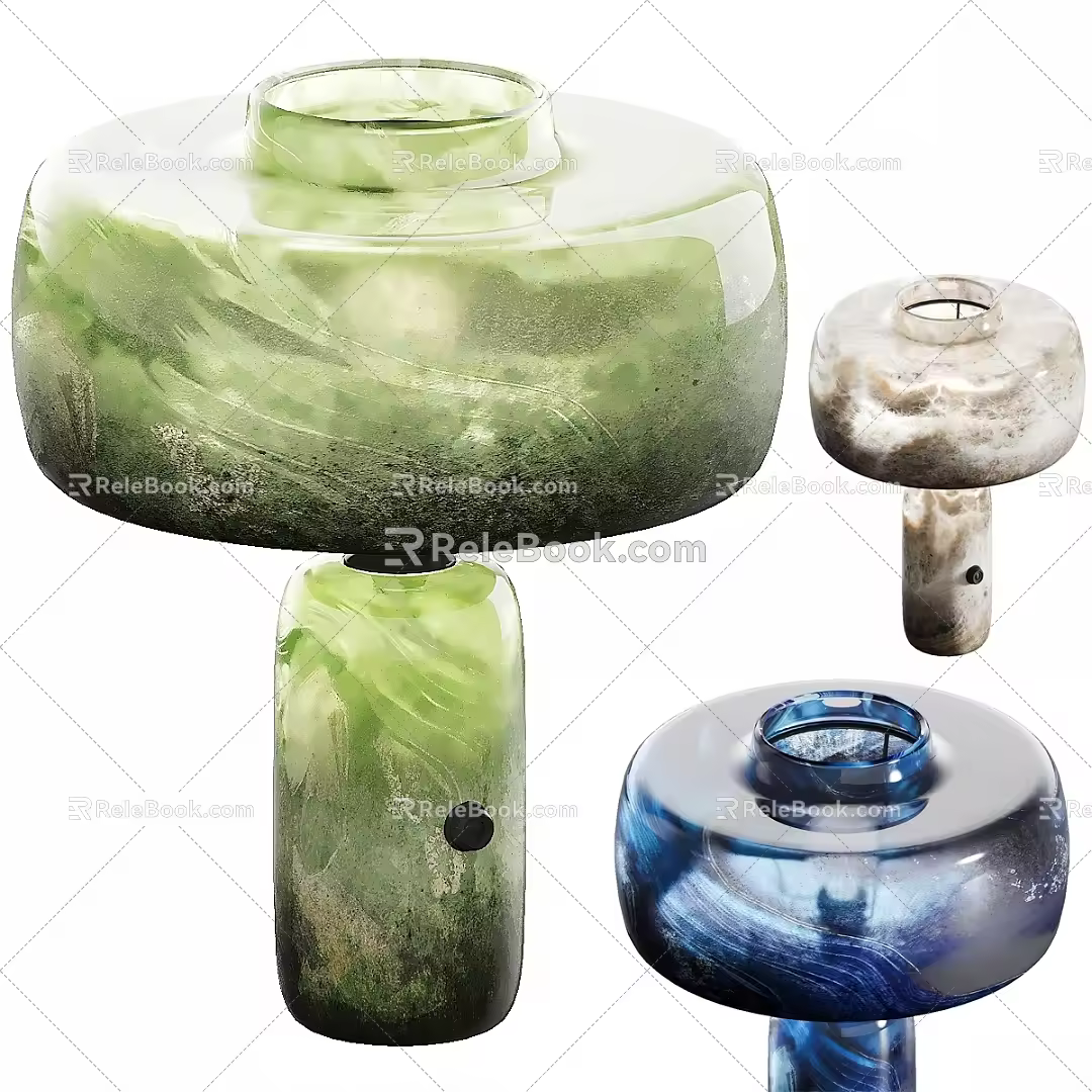 Modern Transparent Stone Table Lamp Round Table Lamp Semi-transparent Table Lamp Jade Table Lamp 3d model