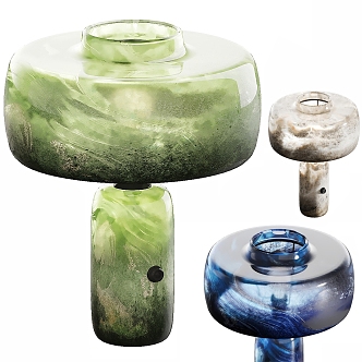 Modern Transparent Stone Table Lamp Round Table Lamp Semi-transparent Table Lamp Jade Table Lamp 3d model