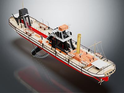 Modern Digging Boat model