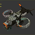 Modern Spaceship Spacecraft 3d model