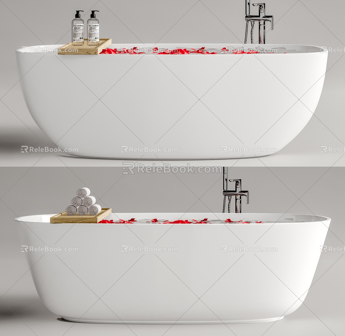 Modern Bathtub Independent Bathtub Bathtub Bathtub Faucet Bathroom Decoration 3d model