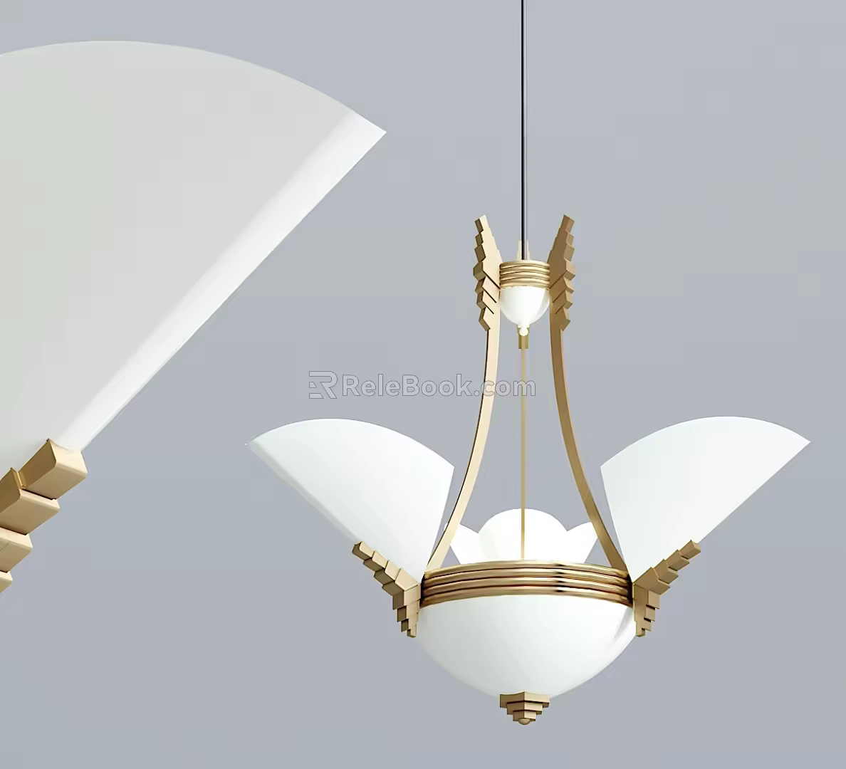 Simple European Chandelier Simple Chandelier 3d model