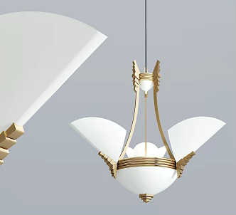 Simple European Chandelier Simple Chandelier 3d model