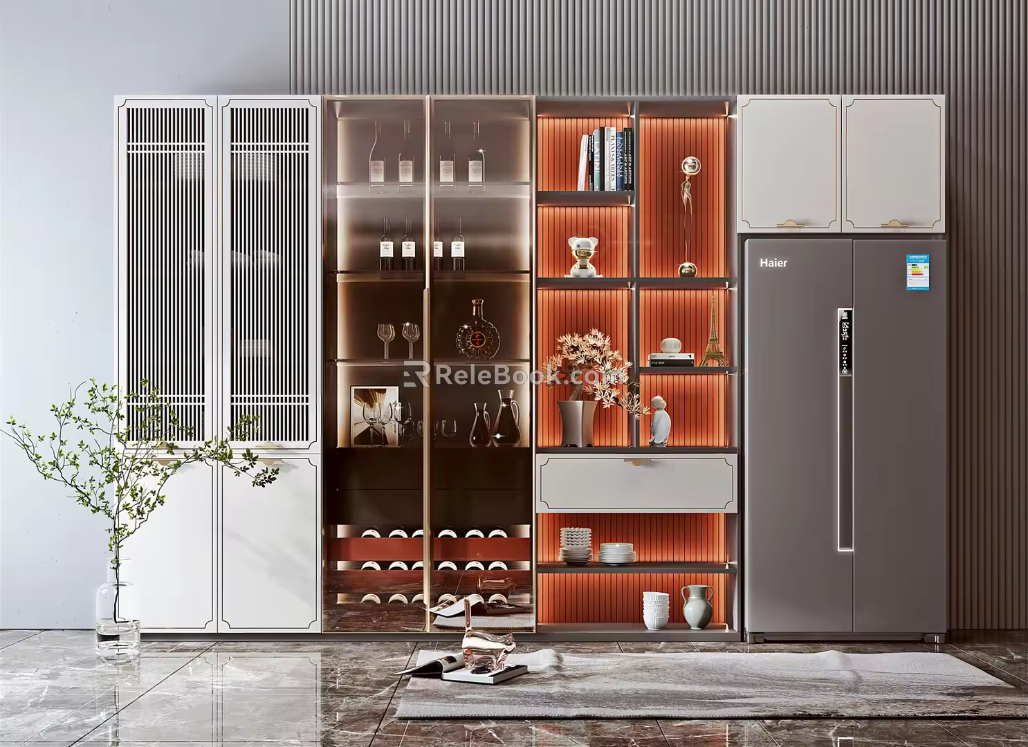 Modern Wine Cabinet 3d model