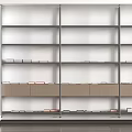 Modern Bookshelf Minimalist Bookshelf Partition Storage Rack Decorative Rack Metal Display Rack 3d model
